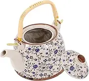 OFFSCH Vintage Enamel Tea Kettle Retro Teapot with Elegant Design for Loose Leaf Tea and Water for Family Gatherings Office Use