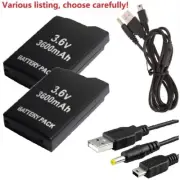 Battery + 2in1 Cable charger for Sony PSP 1000 1001 1002 1003 1004 1005 PSP-110