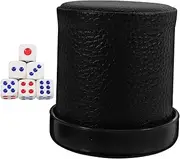 WOONEKY 1 Set Plastic Dice Cup for Party Games Ktv Bars Easy to Use Shaking Cup with Dice Compact Lightweight for Family Gatherings and Entertainment