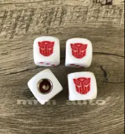 Dice for Transformer Autobot Fans Wheel Tire Valve Stem Caps Bike Car Truck