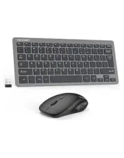 Wireless Keyboard and Mouse Combo, Mini Cordless Computer Keyboard and Mouse