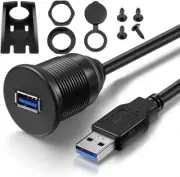 USB 3.0 Male to Female Extension Cable for Car Truck Boat Dashboard (3Ft)
