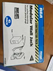 Telephone modular wall jack - box of 6