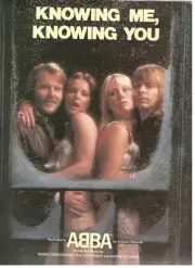 ABBA "KNOWING ME, KNOWING YOU" SHEET MUSIC-PIANO/VOCAL/GUITAR/CHORDS-1976-NEW!!