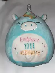 SQUISHMALLOW 9" Hudson the Unicorn EMBRACE YOUR WEIRDNESS Plush Toy blue