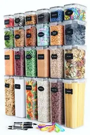 Airtight Food Storage Container Set - 24 PC - Kitchen & Pantry Organization -