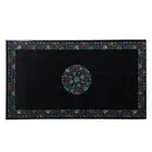6'x3' Black Marble Coffee dining Table Top lapis Inlay Work sofa Center Table