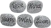 UPKOCH 5pcs Natural Pebbles for Aquarium Reusable Stones for Landscaping and Decorating Fish Tanks Flowerpots and Gardens Delicate Aquarium Stones with Smooth Edges