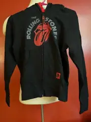 STEVE&BARRY'S-AUTHENTIC-BLACK-ROLLING STONES-SIZE M-KIDS-ZIP UP HOODIE-NEW