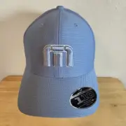 New Travis Mathew Front Icon Allure Blue Flexfit Adjustable Snapback Hat/Cap