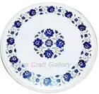 18" Marble Side Table Semi Precious Stones Handicraft pietradura art work