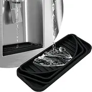 Aolso Refrigerator Drip Tray, Frige Water Drip Pan to Cuttable, Silicone Frige Water Drip Pan for Water Dispenser, Fridge, Refrigerator Accessories for Whirlpool, GE, Samsung(Black)