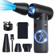 Compressed Air Duster,180000RPM Dryer Blower,3 Gear Portable Electric Air3474