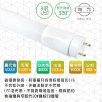 在飛比找森森購物網優惠-【旭光】LED 15W T8-3FT 3呎 全電壓玻璃燈管-