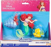 SwimWays Disney Princess Ariel Dive Characters 3-Pack, Swimming Pool Accessories & Kids Pool Toys, Pool Party Supplies & Water Toys for Kids Aged 5 & Up