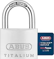 ABUS Titalium 64TI/40 Padlock - Set of 4 Keyed Alike - Cellar Lock with Special Aluminium Lock Body - Hardened Steel Shackle - ABUS Security Level 5