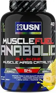 USN Muscle Fuel Anabolic Banana 2 kg, Performance Boosting Muscle Gain Protein Shake Powder
