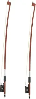 Vaguelly Musical Instrument Bow Octagonal Wooden Violin Bow 2 Pieces Set for Students Beginners and Advanced Players