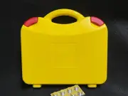 LEGO Car Carrying Case Storage Container Yellow Dividers Minifigures Bricks Trav