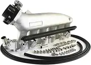 Intake Manifold +Fuel Rail + 90-80mm Q45 Throttle Body Compatible With R33 R32 RB25DET