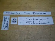Ladies Schwinn Approved Deluxe Breeze Bicycle Black Chainguard Decal Set