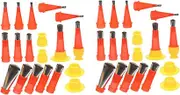 2Sets Easy Caulking Finisher Reusable Stainless Steel Nozzles with Bases for Home Bathroom Kitchen and Tile Crevices Applicator Tool Kit