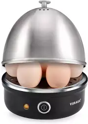 Electric Egg Cooker 7-Egg Capacity, Boils, Poaches, Steams Eggs, Vegetables