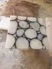 White Agate Geode Coffee Table Slab, Living Room Counter Desk Slab Decor