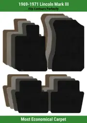 Lloyd Velourtex Front & Rear Row Carpet Mats for 1969-1971 Lincoln Mark III