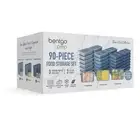 Bentgo 90 Piece Portion Control Meal Prep Containers Set with Lids (Blue Shades)