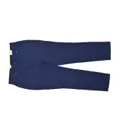 NEW Chico's Women's Size 1 Short Dress Pants Skinny Pants Blue Rayon Zip Solid