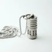 0.67" Titanium Alloy Pendant Type Mini Kerosene Lighter Portable Tool Decor Gift