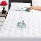 Quilted Waterproof Mattress Pad Cover Breathable Matress Topper Protector Coolin