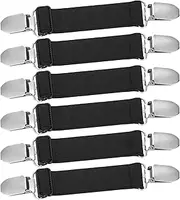 [Eurzom] 6 Pcs Adjustable Hip Hugger Elastic Belt Pant Waist Tightener Pant Elastic Belt Clip Women Men Back Cinch
