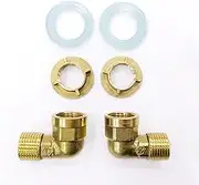gotonovo Installation Kit for Wall Mount Commercial Kitchen Faucet Backsplash Mounting Kit Faucets Connector Set for Stainless Steel Prep Utility Sink 1/2 Inch Female to Male