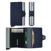 Secrid Twinwallet Compact RFID Wallet - Veg Tanned - Navy/Silver