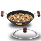 HAWKINS FUTURA NONSTICK DEEP-FRY PAN/KADHAI 2.5 LITRE (FLAT BOTTOM) WITH SS LID