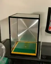 Display Case : Golf Ball perspex display - mirrored - for signed golf ball