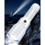 Laser Flashlights 2400000 High Lumens Rechargeable, Super Bright LED Flashlig...