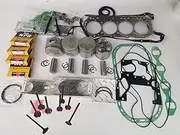 for Isuzu Forklift 4JG2 Rebuild Overhaul kit + Full Complete Gasket kit + Piston + Piston Ring + Crank pin Big end Bearing + 8 pcs valves
