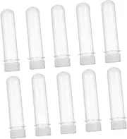 MOTHNUR 10Pcs Reusable Clear Test Tubes with Lids Portable Candy Storage Tubes Transparent Containers for Beads Items and Party Favors