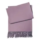 New Yves Delorme Triomphe Purple Throw Blanket Pure Baby Alpaca Wool Bruyere NIB