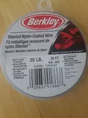 Berkley Steelon Nylon Coated Wire 30lb 30 Ft. Fishing Line-BRAND NEW-SHIPS24HRS