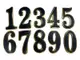 【數字貼】識別貼 個性貼 信箱 號碼牌 桌牌 門牌 裝飾貼 黑底 立體 金邊 單一個數字售 客製化 KC002