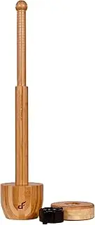 Dangerously Fit Adjustable Indian Club - Weight Loaded Bamboo Clubs - Steel Club Training Exercise Equipment for Full Body Workout, Core Trainer & Grip Strength, Home & Gym Fitness