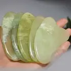 Gua Sha Naturgrün Jade Quarz Kristall Stein Kristall Bodys Massage Board Tool ZJ