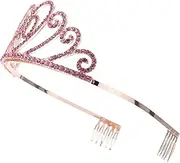 [HONITANO] Gorgeous Alloy Crown Headdress for Elegant Birthday Party Accessory Stunning Hair Decor for Special Occasions for Cake Decoration and Photo Props