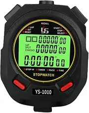 2pcs Handheld Match Watch Waterproof Timer Stopwatch Athletics Running Display Luminous Digital Sports Multi-Function with Large Runners Professional Training Fitness