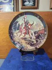 Plate St George and the Dragon', bone china Coalport Collections #/ 1000 VINTAGE