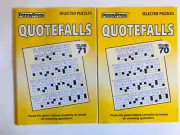 Lot of 2 Quotefalls Penny Press Dell Selected Variety Quotation Puzzles 70 71